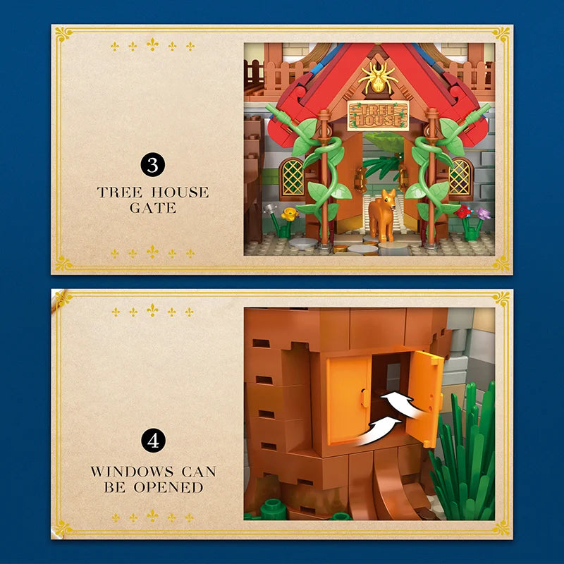 Reobrix 66008 Medieval Tree House Building Set