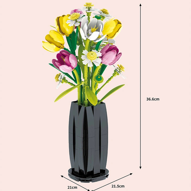 BAKA 33802 Tulip Building Set with Vase