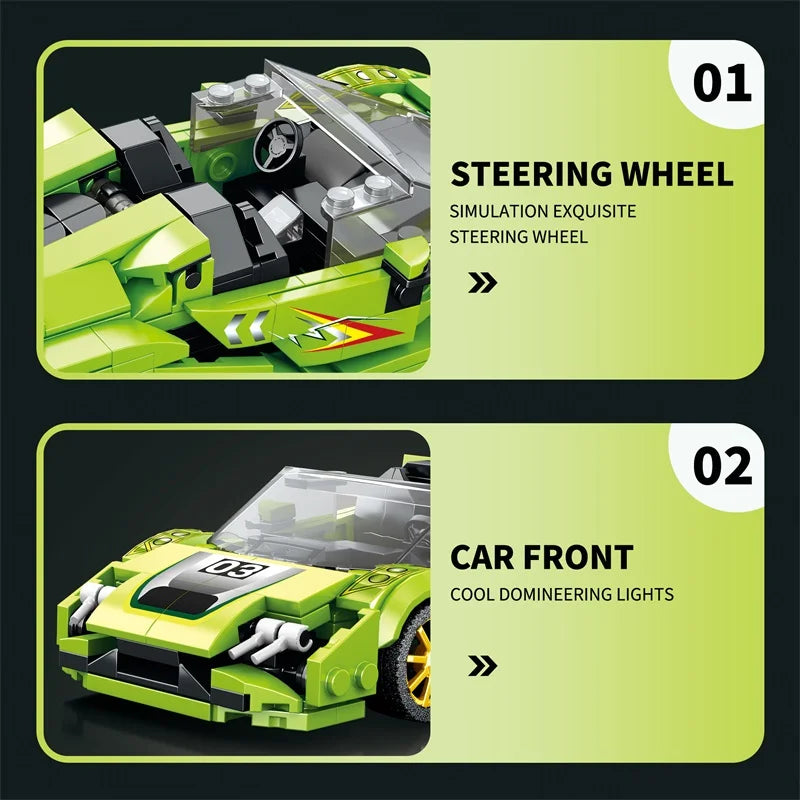 Reobrix 806 Lamborghini FKP 37 Toy Car Building Set