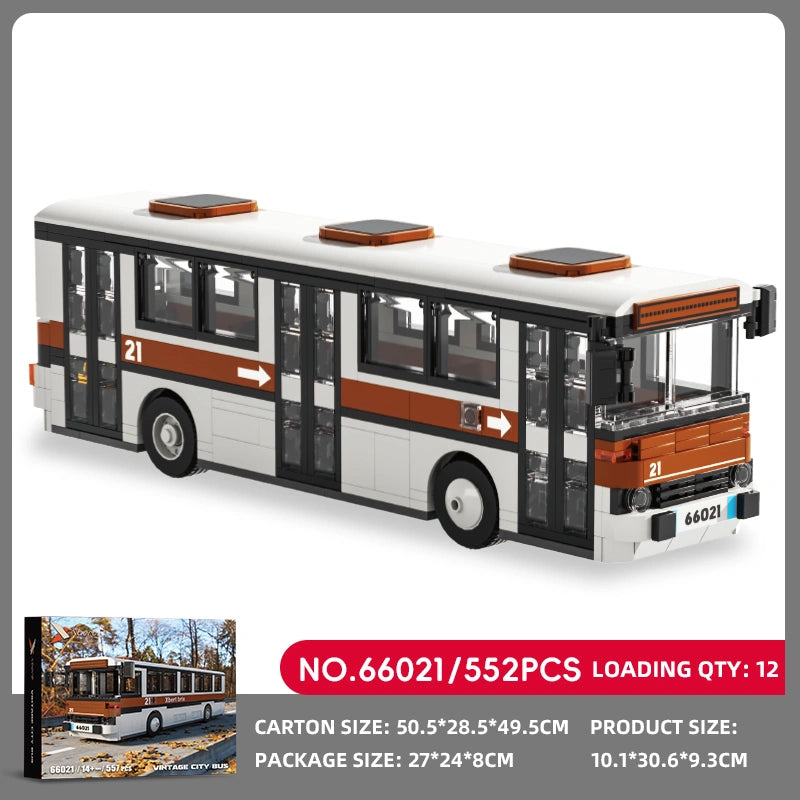 Xbert 66021 Vintage City Bus Model Building Set