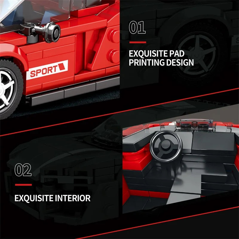 Reobrix 681 Audi R8 Toy Car Building Set
