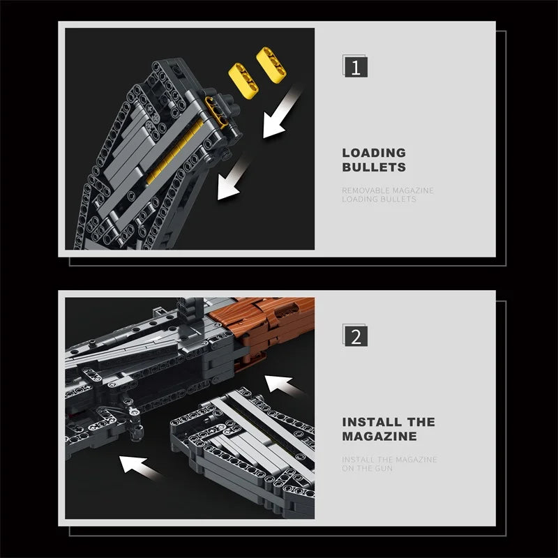 Reobrix 77005 AK47 Building Set with Shooting Function