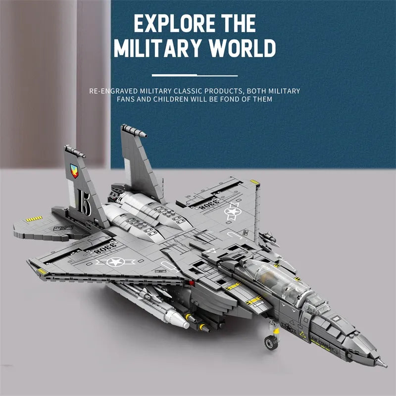 Reobrix 33034 F-15E Fighter Jet Building Sets