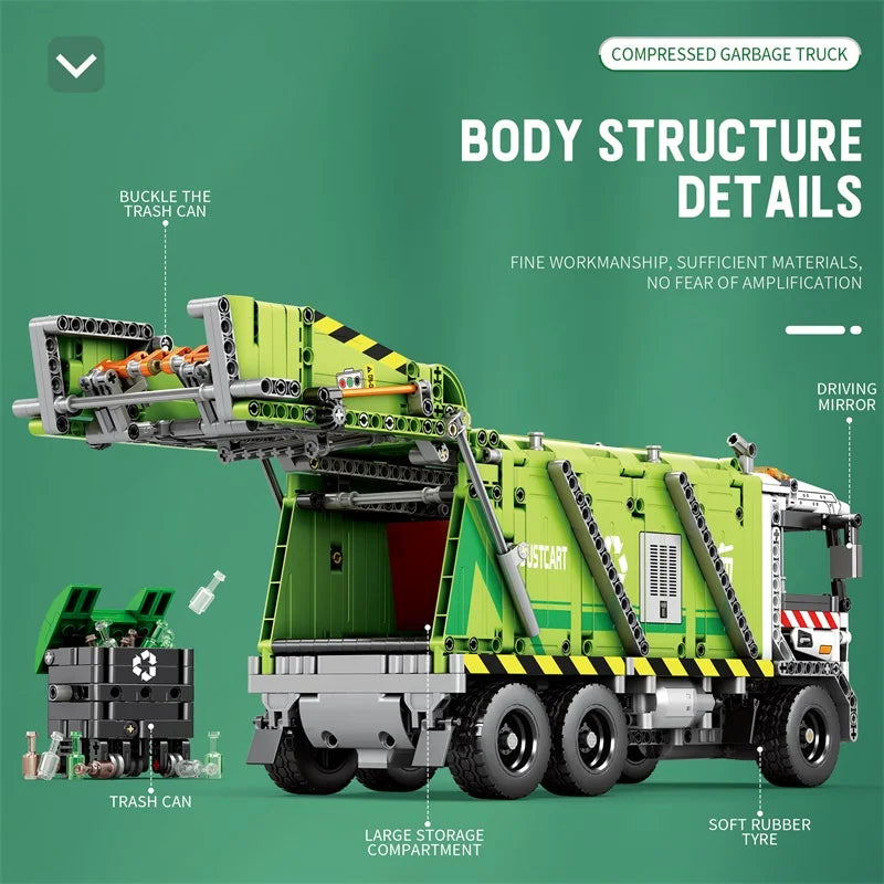 Reobrix 22022 Garbage Truck Building Set
