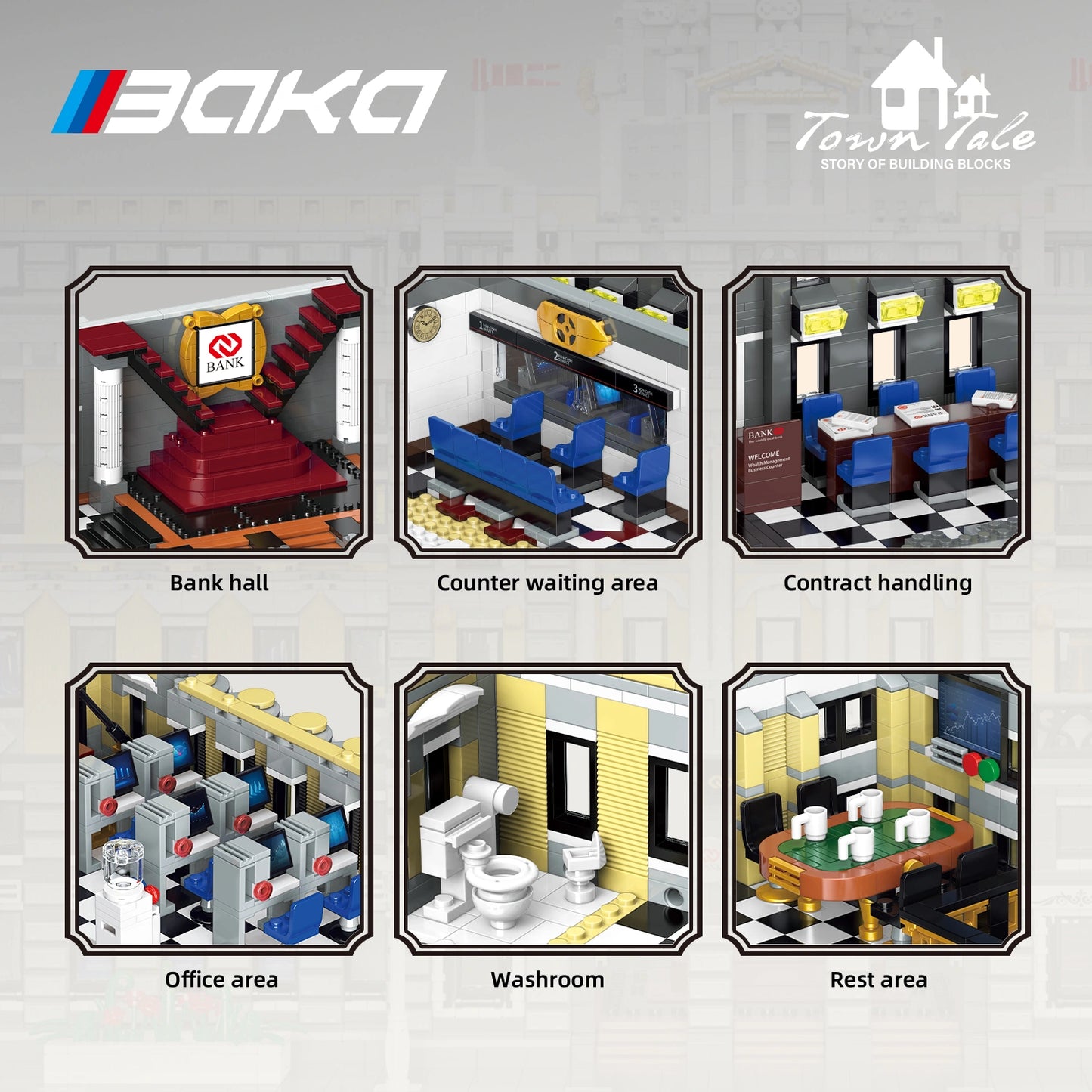 BAKA 33205 Bank Model Building Set
