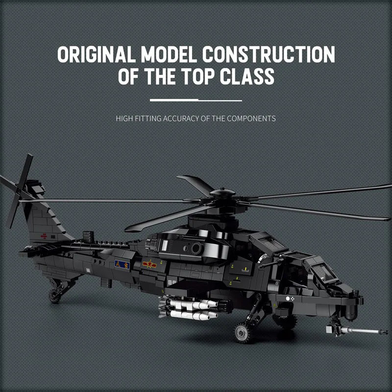 Reobrix 33033 WZ-10 Military Helicopter Building Set