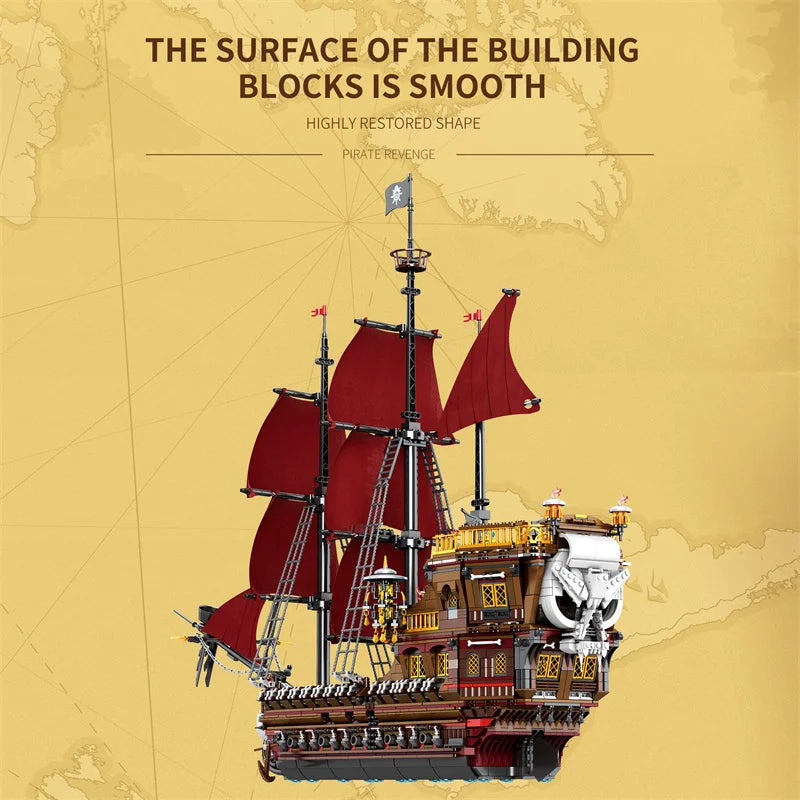 Reobrix 66010 Queen Anna's Revenge Ship Model Blocks Kit