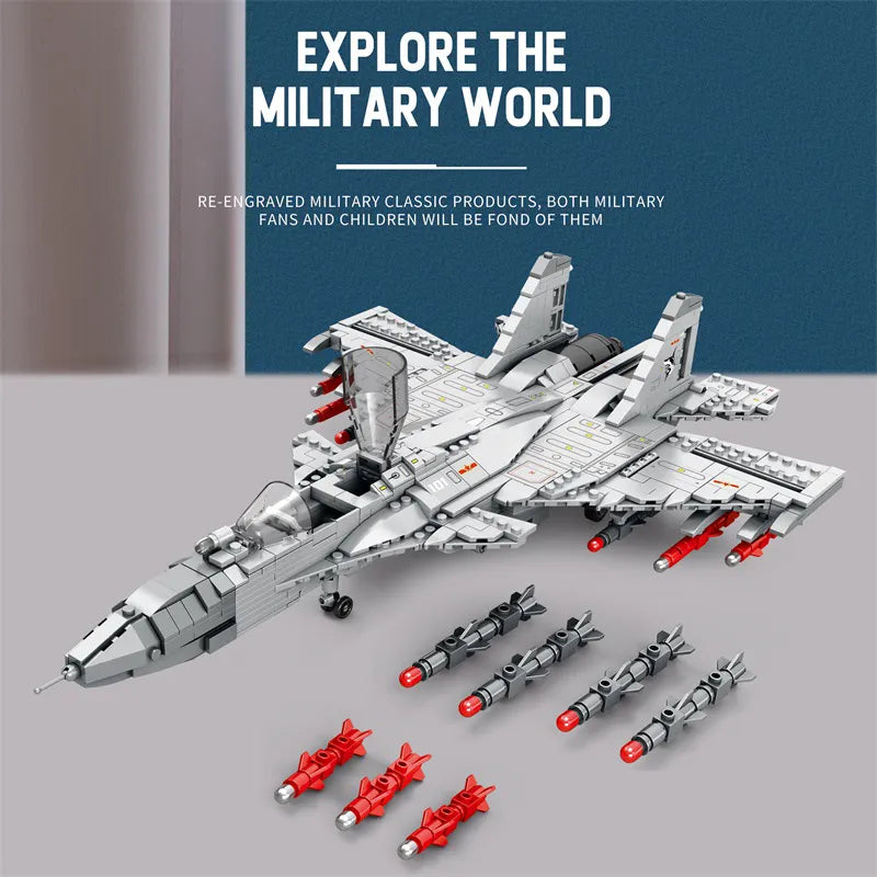 Reobrix 33028 J-15 Fighter Jet Building Set