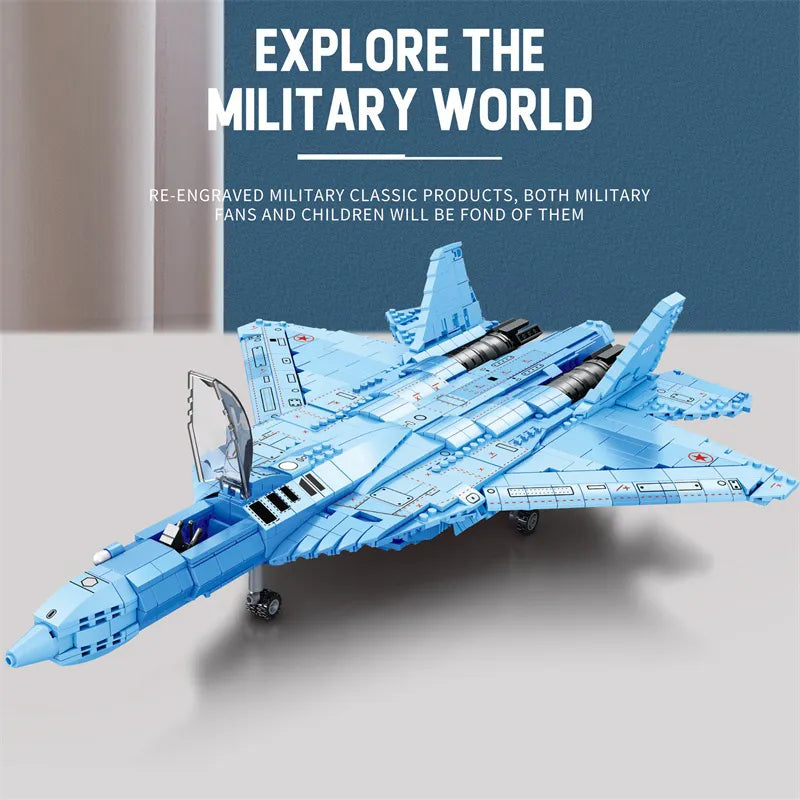 Reobrix 33030 SU-57 Fighter Jet Building Set