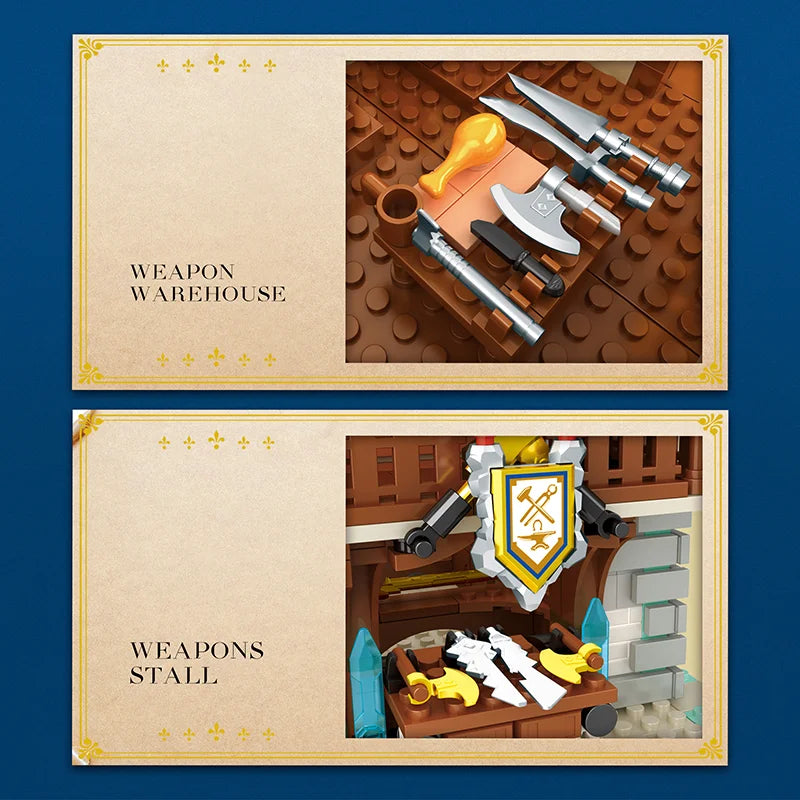 Reobrix 66005 Medieval Blacksmith Shop Building Set