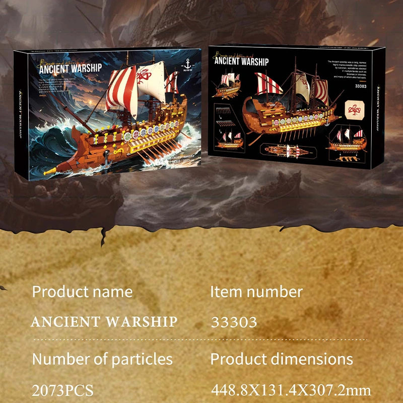 BAKA 33303 Ancient Warship Building Set