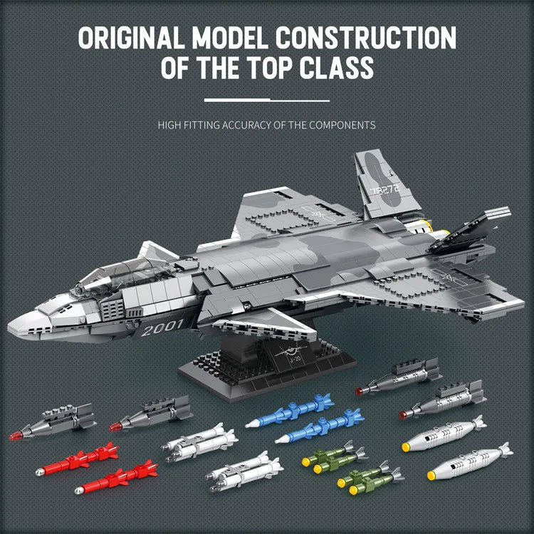 Reobrix 33025 J-20 Military Fighter Building Block Sets