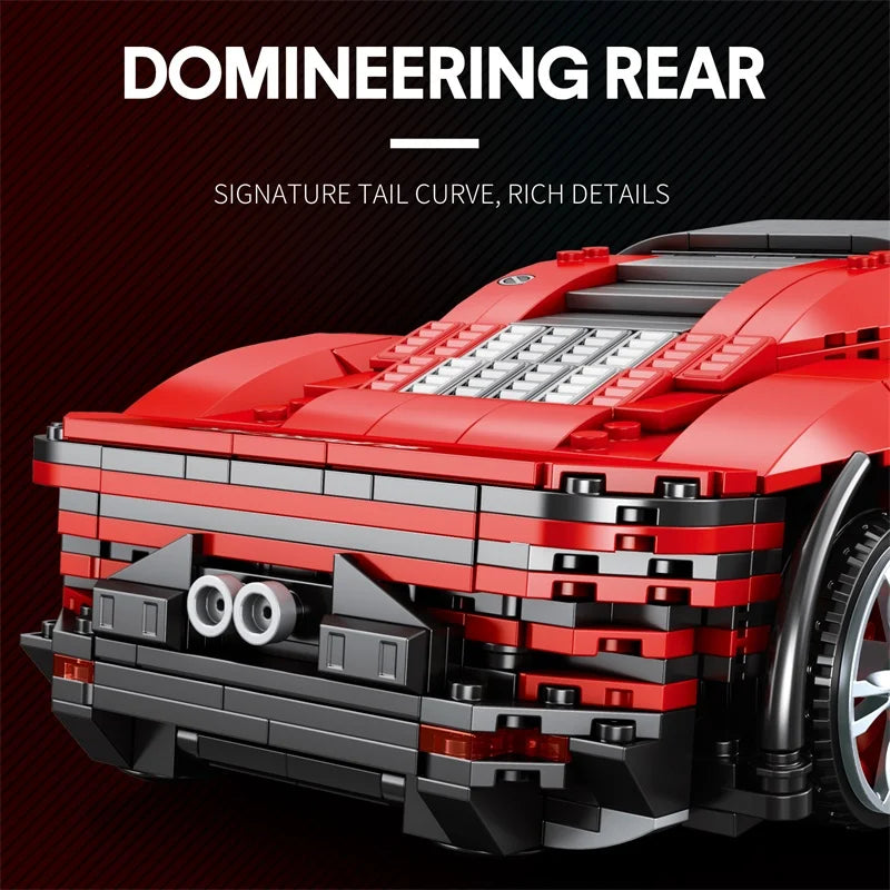 Reobrix 11026 Ferrari Daytona SP3 Toy Car Building Blocks