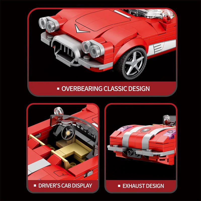 Reobrix 808 Corvette C1 Toy Car Building Set