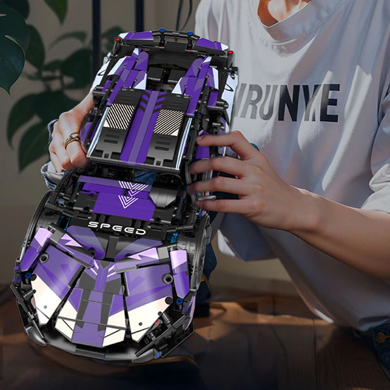 BAKA 33012 Purple Lambo Model Car Building Set