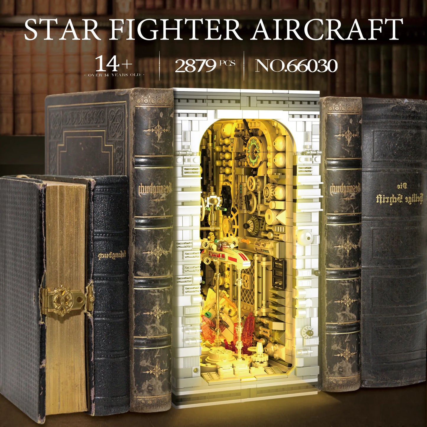Reobrix 66030 Star Planet Book Nook Building Set with Light