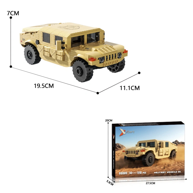 Xbert 66005 Military Vehicle H1 Car Model Building Set