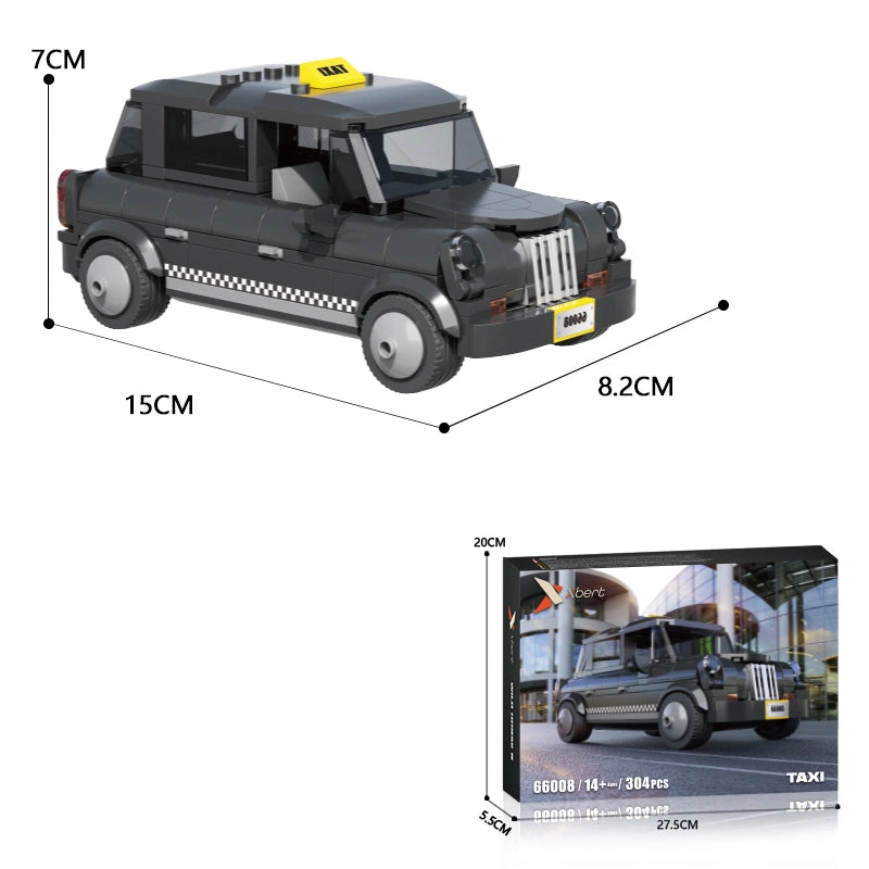 Xbert 66008 Taxi Car Model Building Set