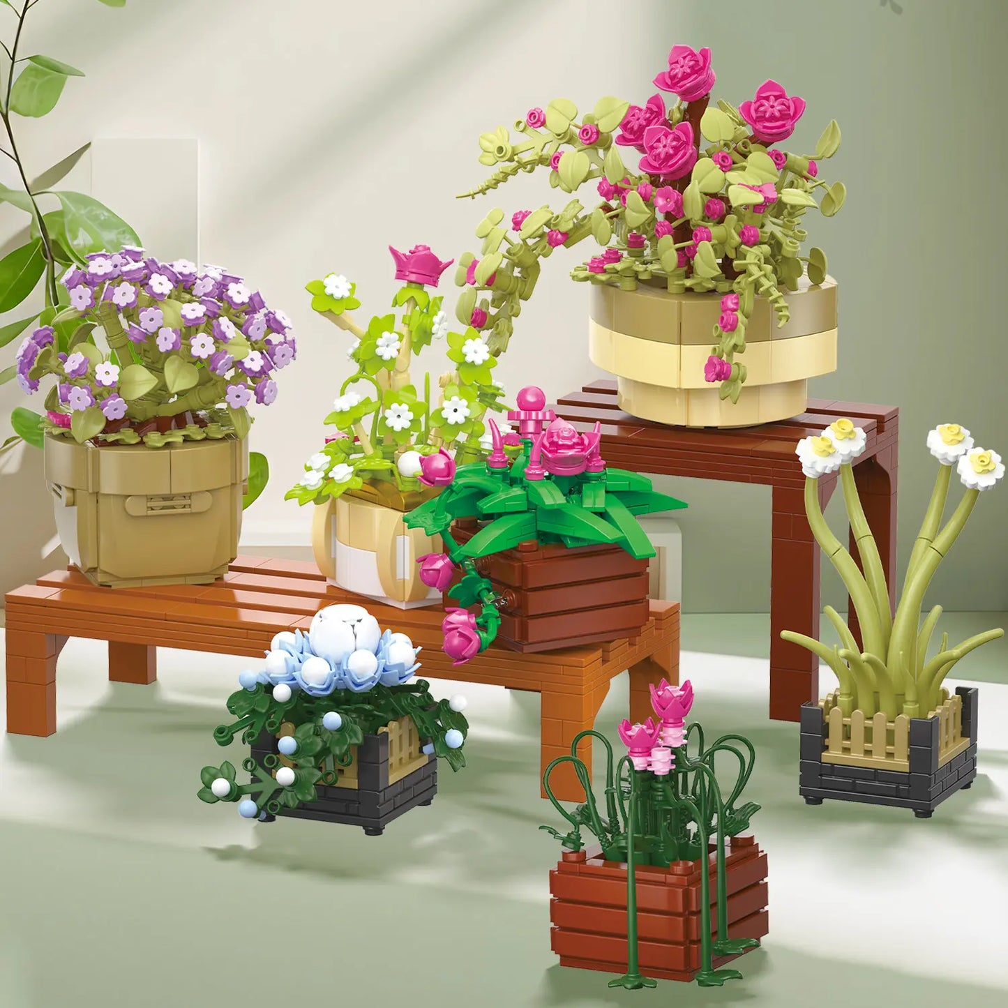 BAKA 33804 Cymbidium Potted Plant Building Set