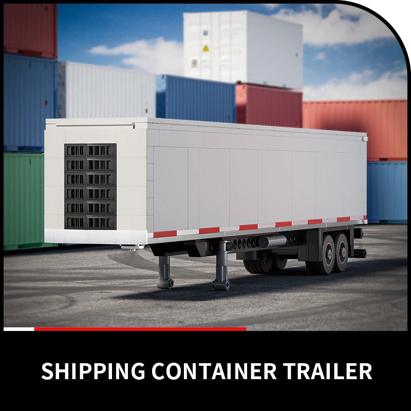 Xbert 66025 Shipping Container Trailer Model Building Set