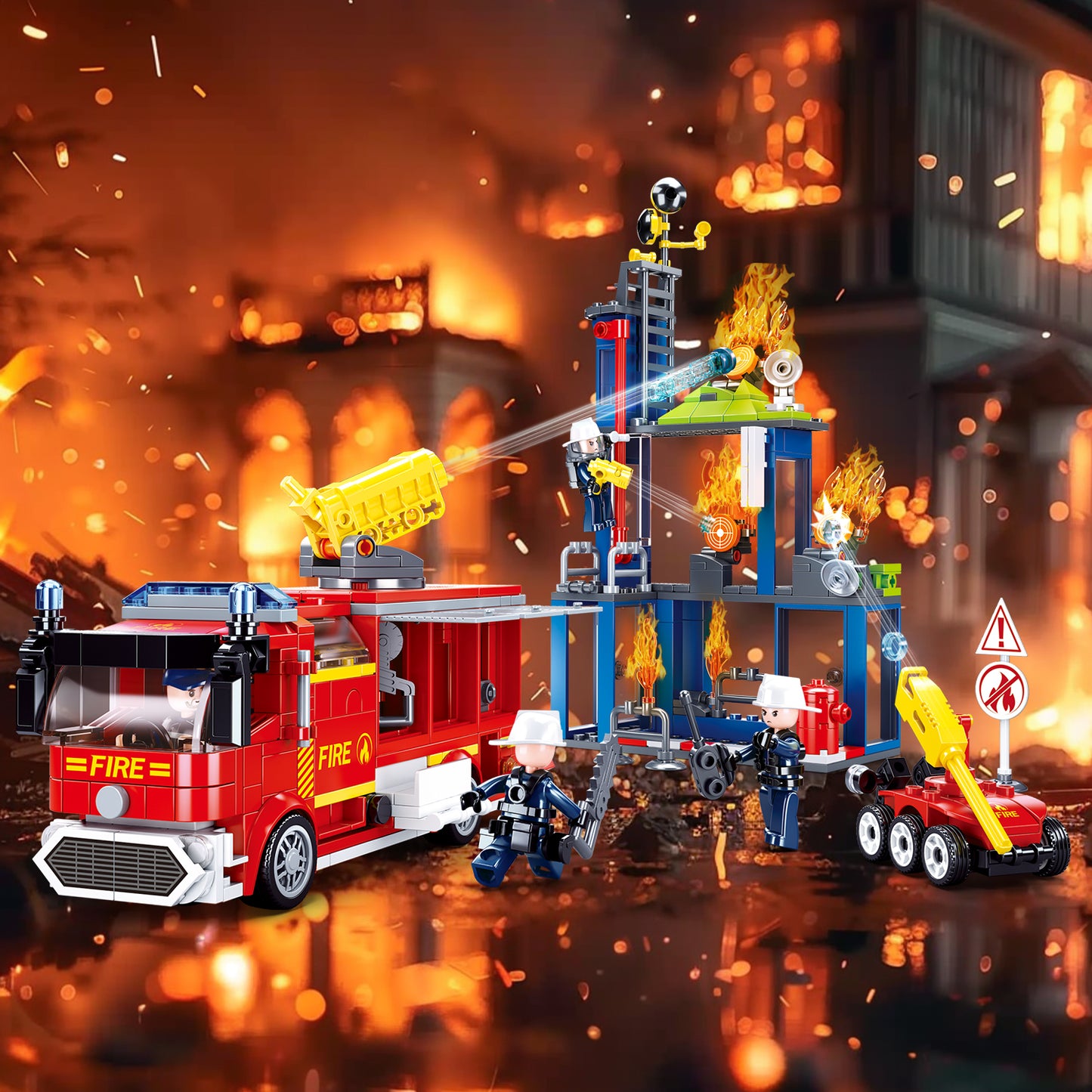 Campaign City Feuerwehr-Übungsset, 585 Teile