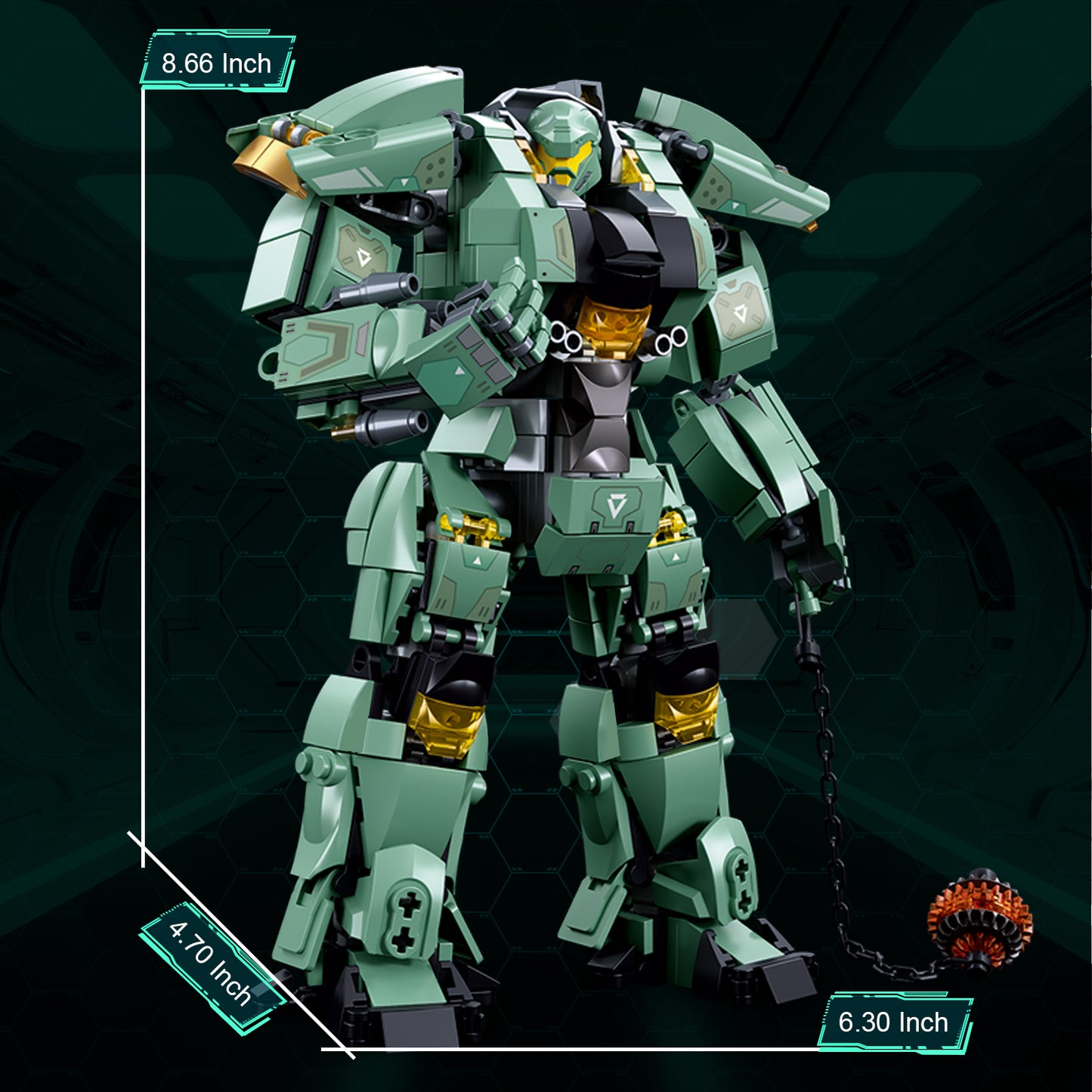Destroy Warrior Mecha-Figur, 542 Teile