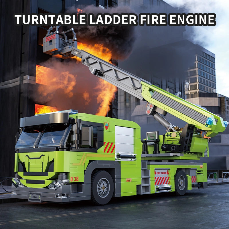 Xbert 66038 Turntable Ladder Fire Engine Building Set