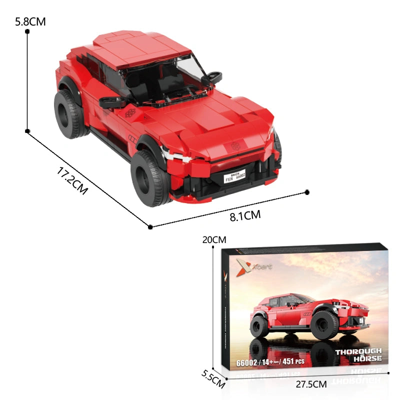 Xbert 66002 Thorough Horse Car Model Building Set