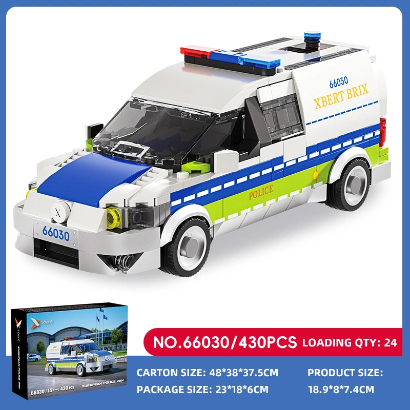 Xbert 66030 European Police Van Building Set