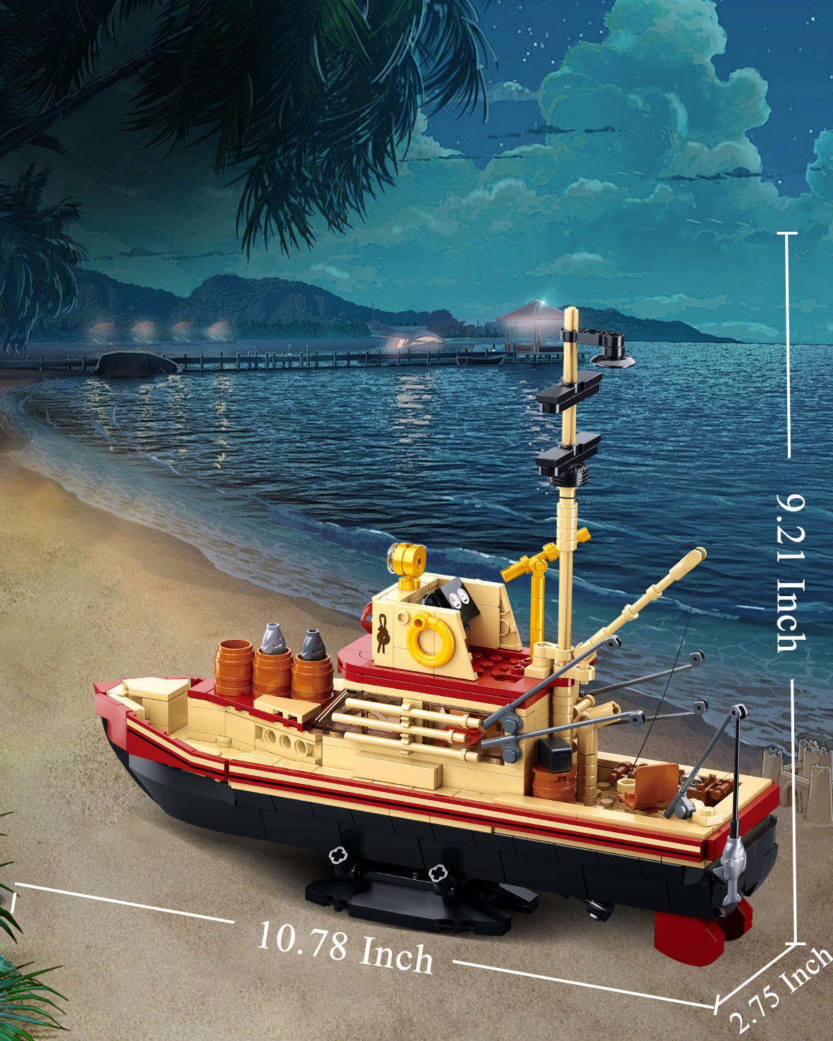 Der weiße Hai - Fischerboot-Bausatz, 592 Teile