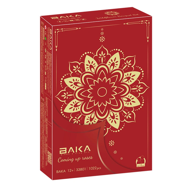 BAKA 33801 Coming Up Roses Building Set with Vase