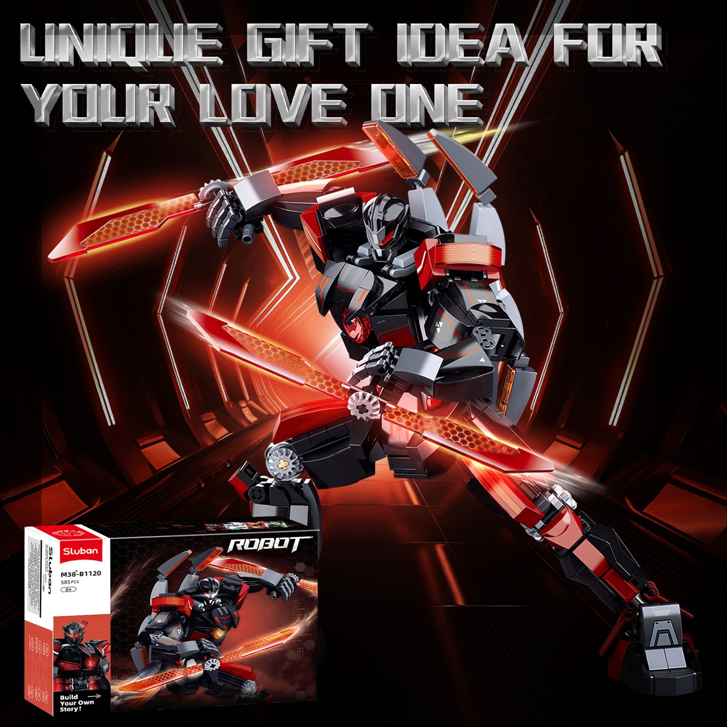 Samurai Mech Roboter Bausatz, 585 Teile