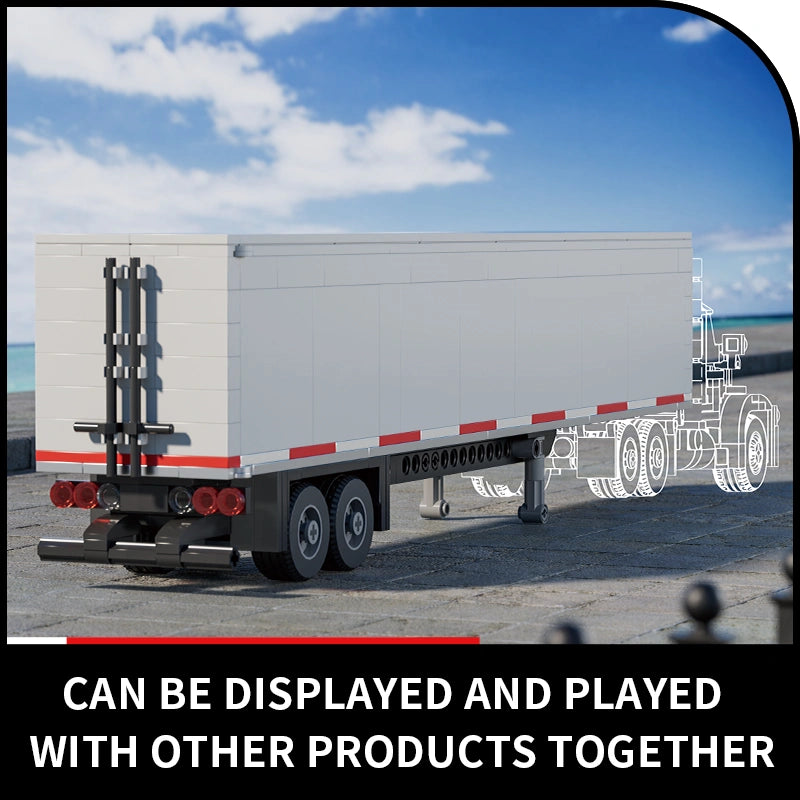 Xbert 66025 Shipping Container Trailer Model Building Set