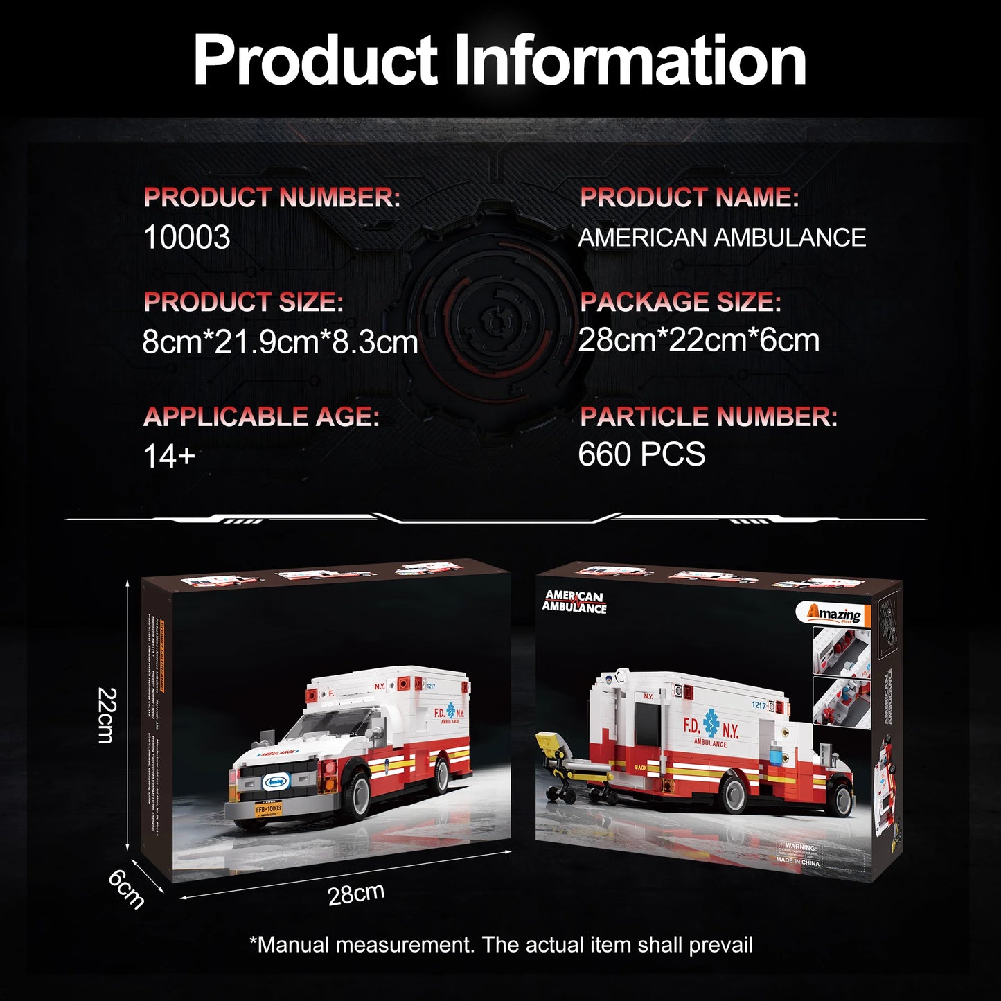 Amazing Block 10003 AMERICAN AMBULANCE