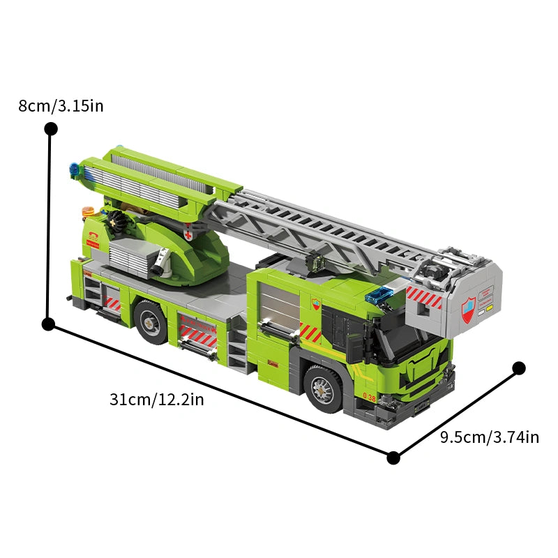 Xbert 66038 Turntable Ladder Fire Engine Building Set