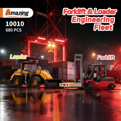 AmazingBlock MX10010 The Forklift and Loader Set
