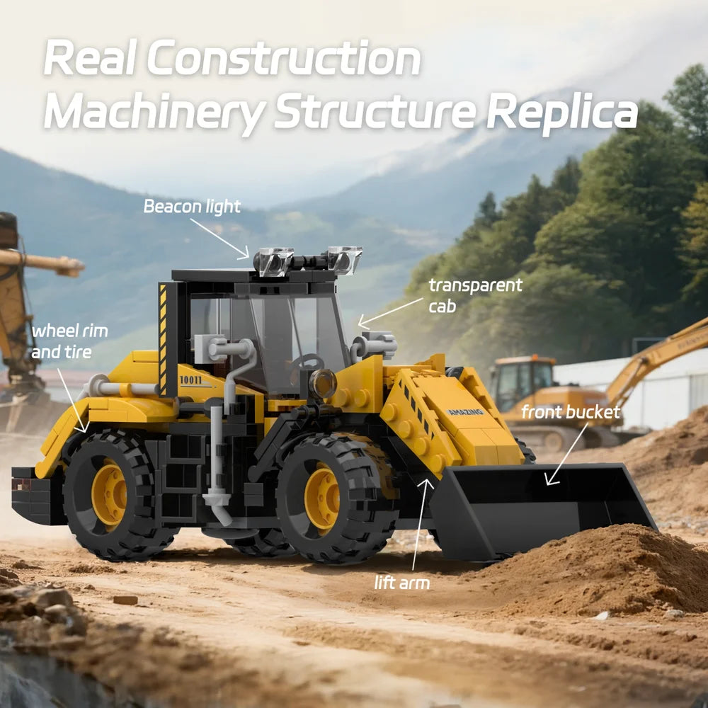 AmazingBlock MX10010 The Forklift and Loader Set