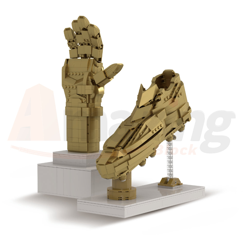 AmazingBlock 50009 The Football Champion Trophy Set (Boot & Glove)