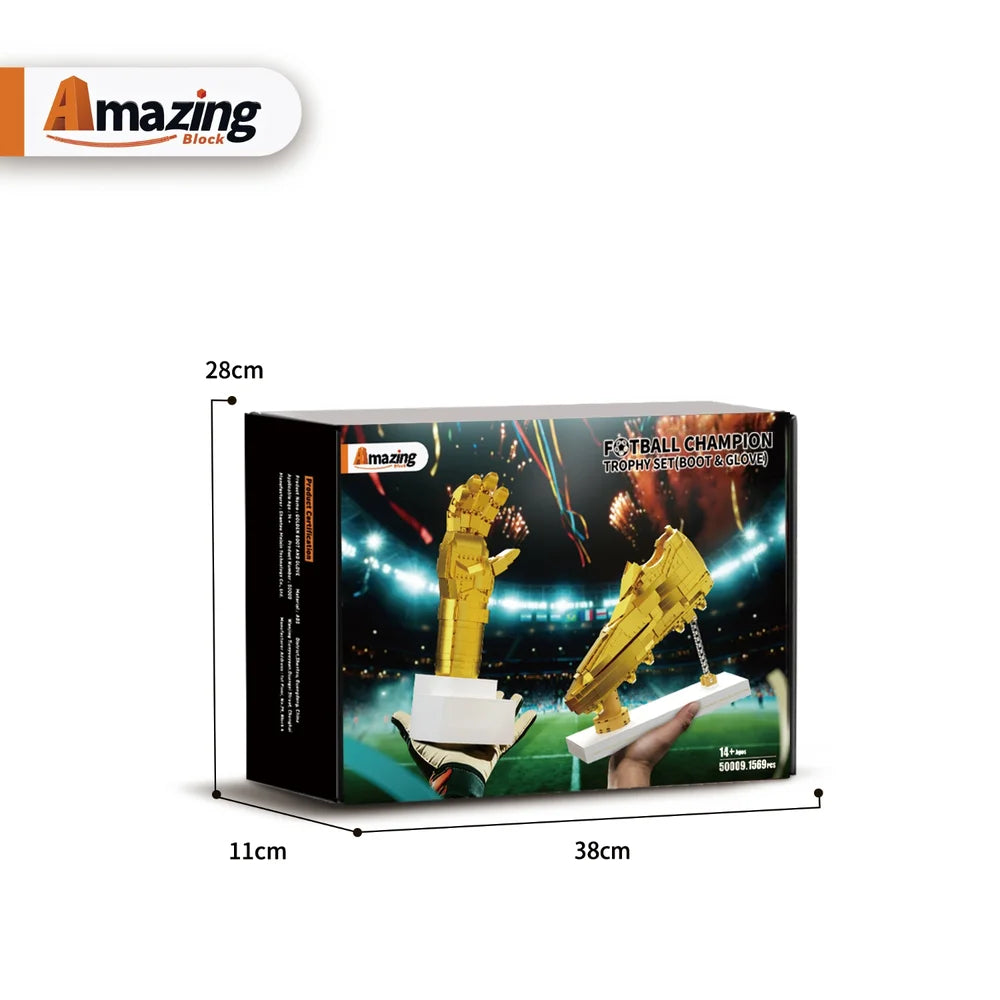 AmazingBlock MX50009 The Football Champion Trophy Set (Boot & Glove)