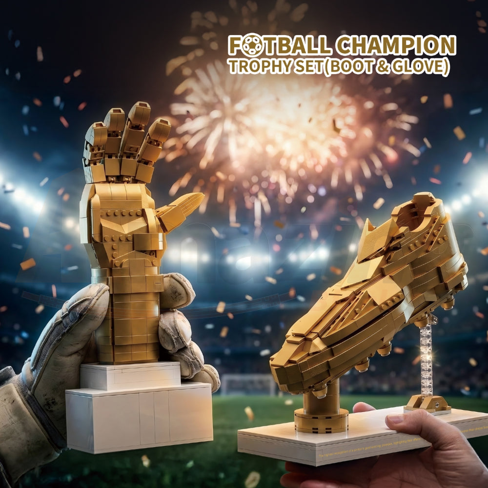 AmazingBlock 50009 The Football Champion Trophy Set (Boot & Glove)