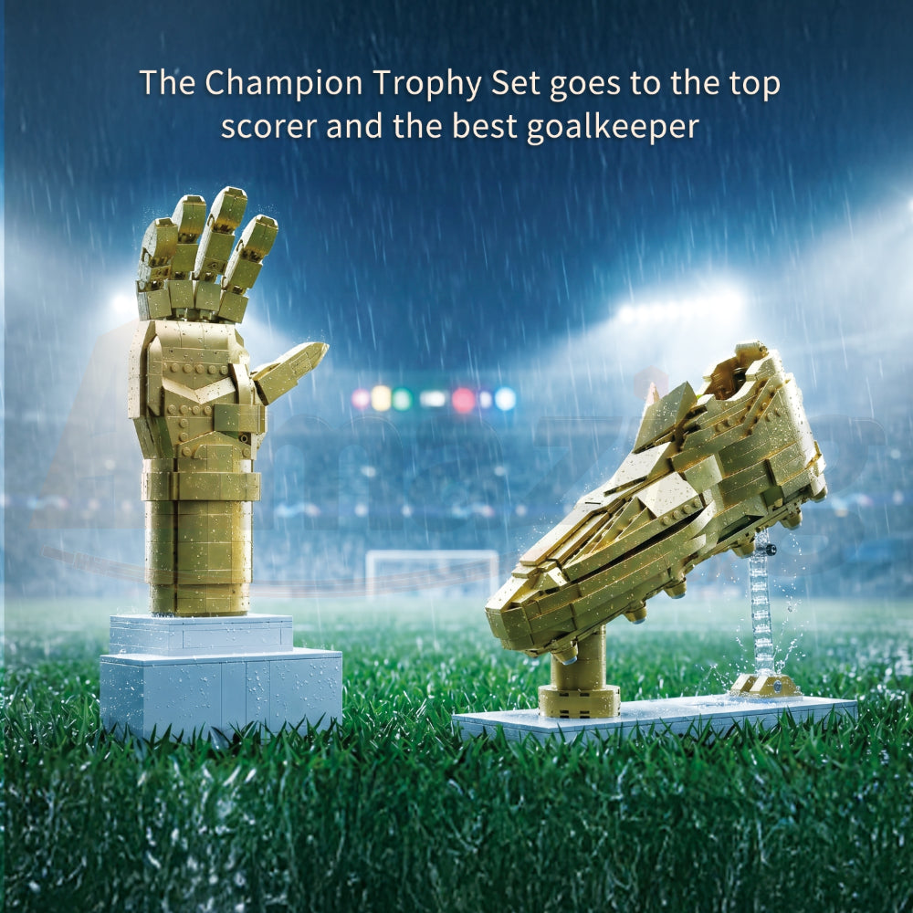 AmazingBlock 50009 The Football Champion Trophy Set (Boot & Glove)