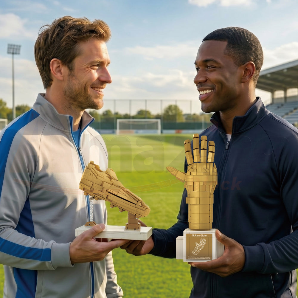 AmazingBlock 50009 The Football Champion Trophy Set (Boot & Glove)