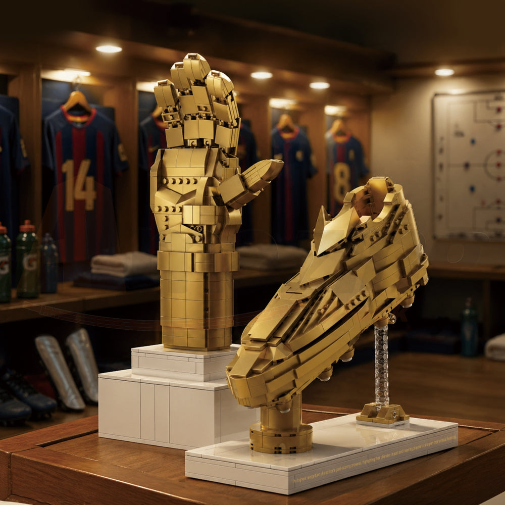 AmazingBlock 50009 The Football Champion Trophy Set (Boot & Glove)