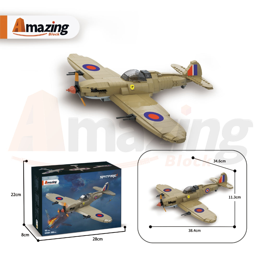 AmazingBlock 66001 The Spitfire Fighter