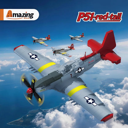 AmazingBlock MX66005 The Red Tails P-51 Fighter