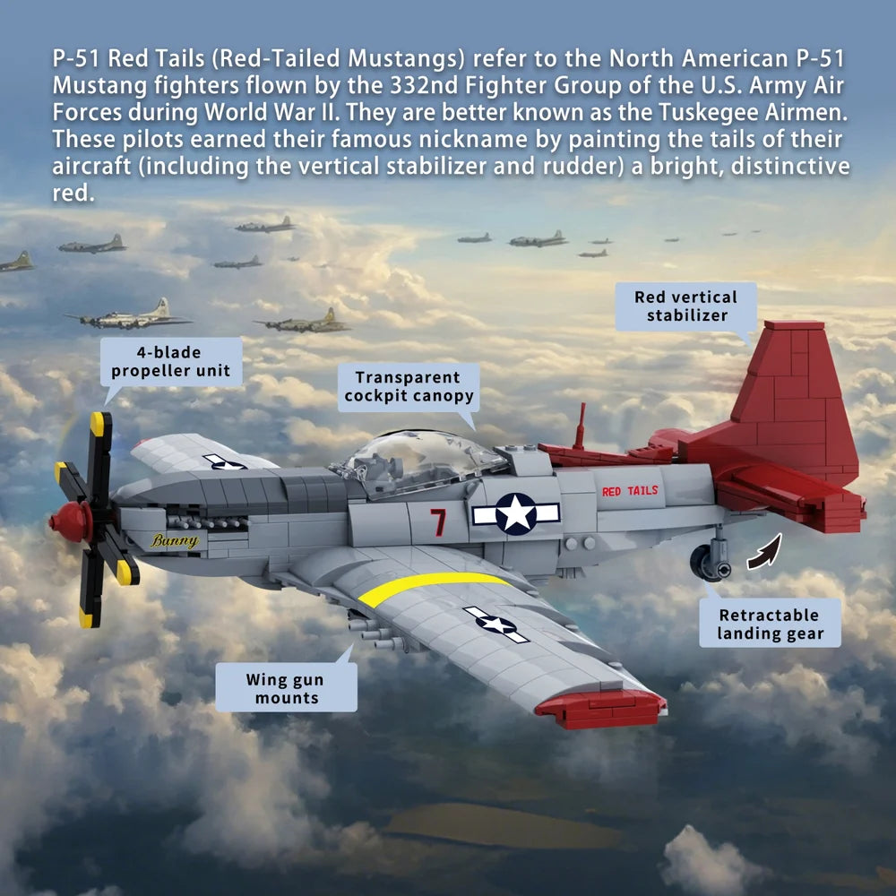 AmazingBlock MX66005 The Red Tails P-51 Fighter