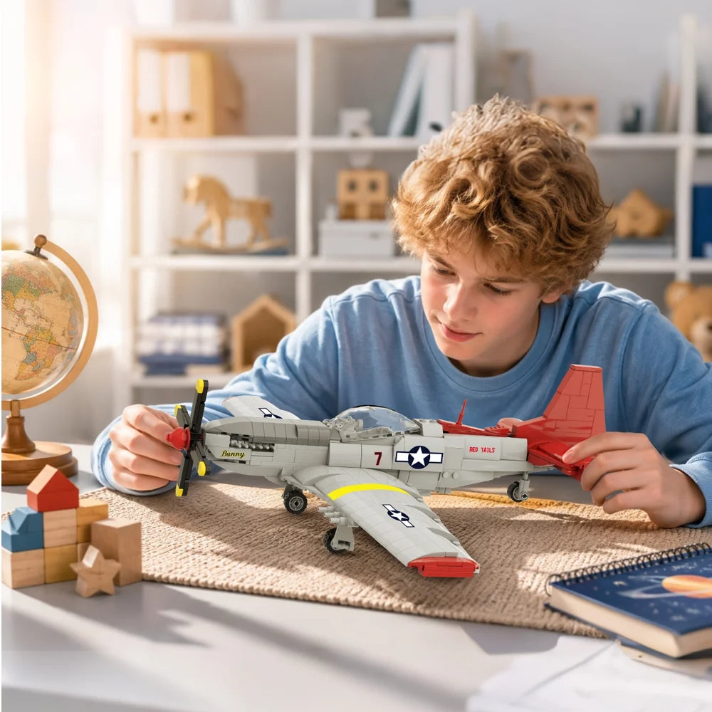 AmazingBlock MX66005 The Red Tails P-51 Fighter