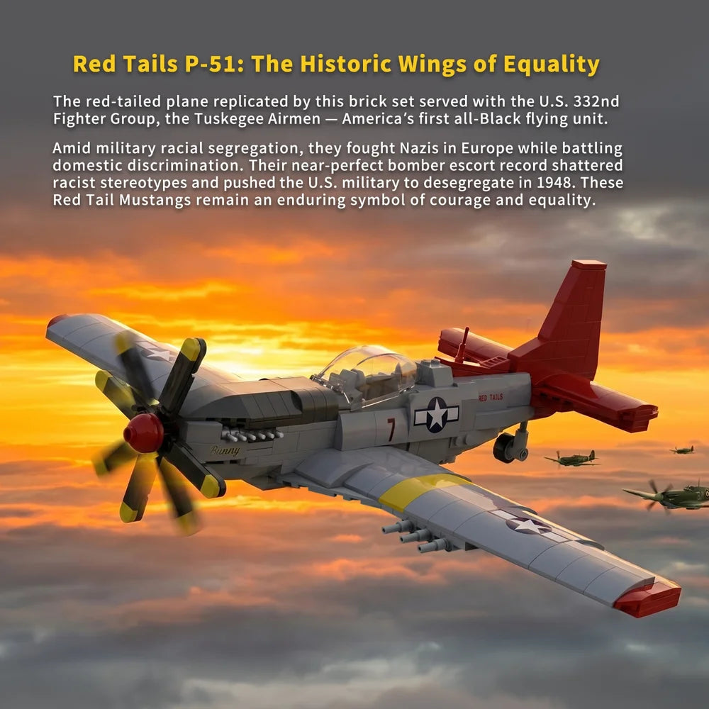 AmazingBlock MX66005 The Red Tails P-51 Fighter