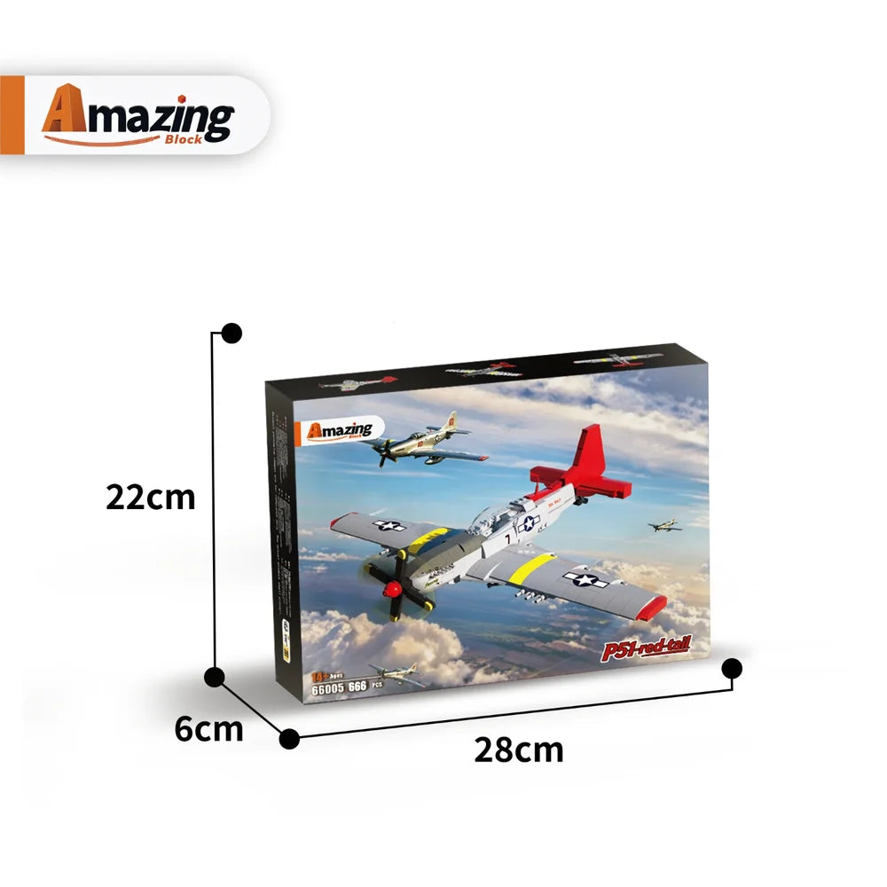 AmazingBlock MX66005 The Red Tails P-51 Fighter