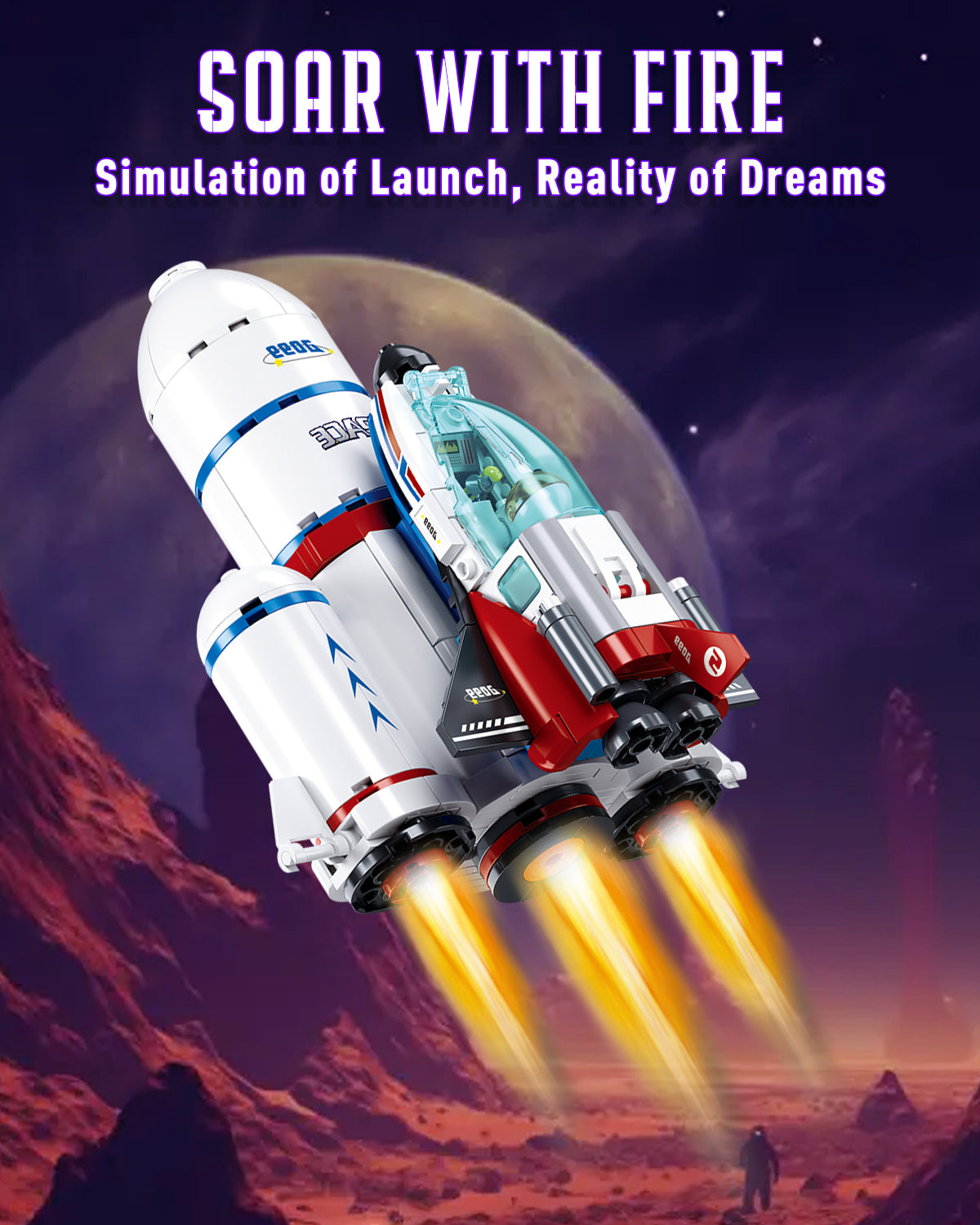 City Space Launch Center Bausatz, 424 Teile